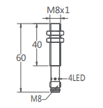 M8埋入接近開(kāi)關(guān)插件式